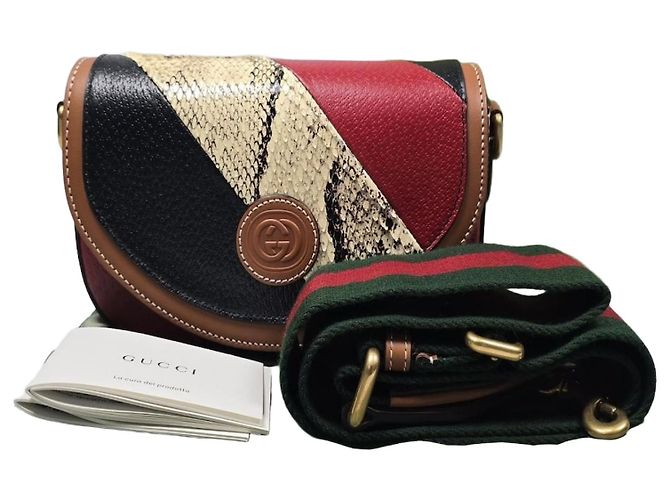 Gucci Mini Python Schultertasche Mehrfarben