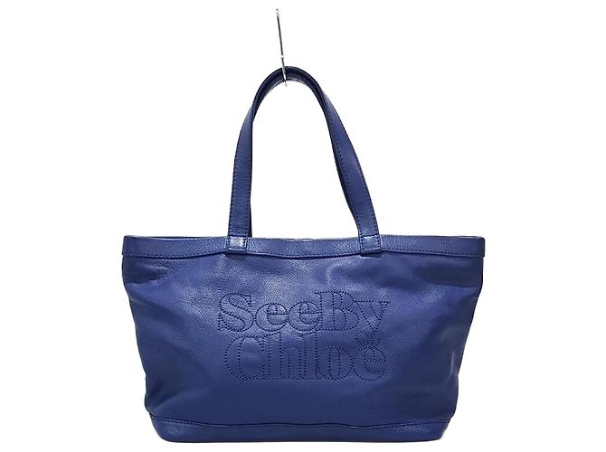 Chloé Leather Shoulder Bag Blue
