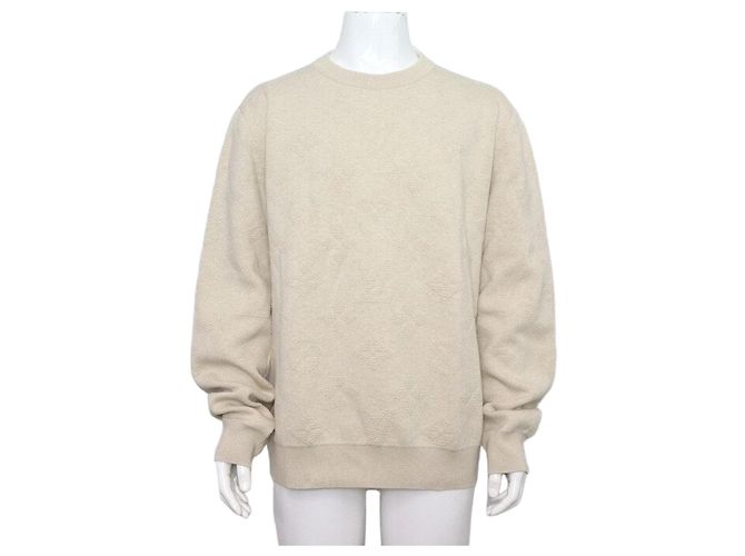 Louis Vuitton Monogramm-Prägung Pullover-Strick-T-Shirt Schwarz