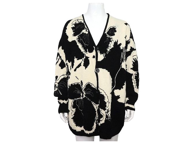 Loewe Oversized Strickjacke für Herren mit Blumenmuster Mehrfarben