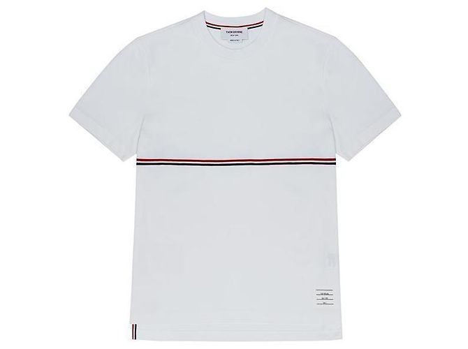 Thom Browne Midweight Jersey Stripe T-shirt Silvery
