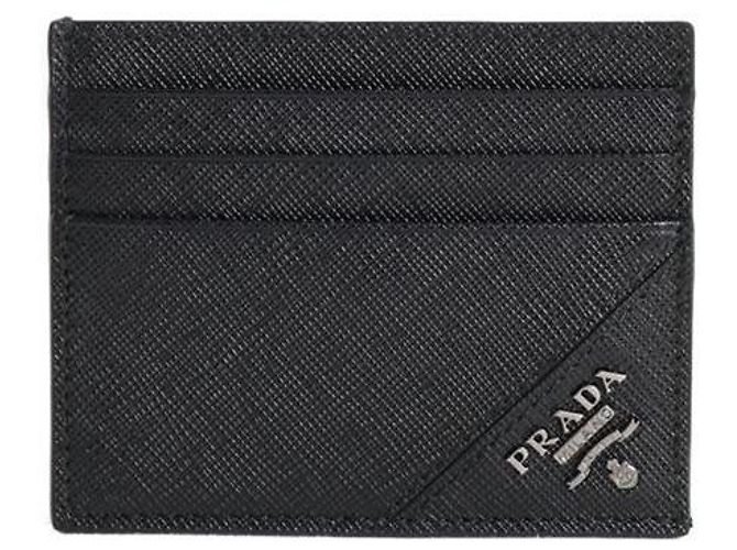 Prada Saffiano Card Holder Black