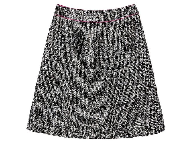 Chanel Multicolor Tweed-Rock in Schwarz