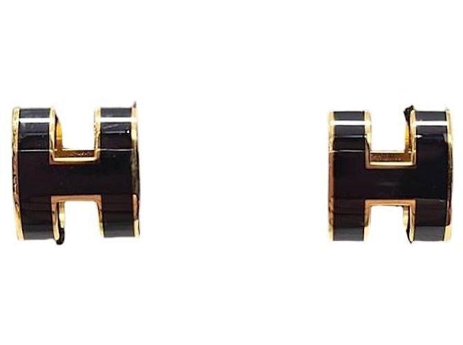 Hermès Orecchini Black Gold Pop Ash Nero 