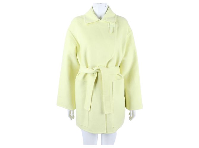 Hermès Cashmere Coat Yellow