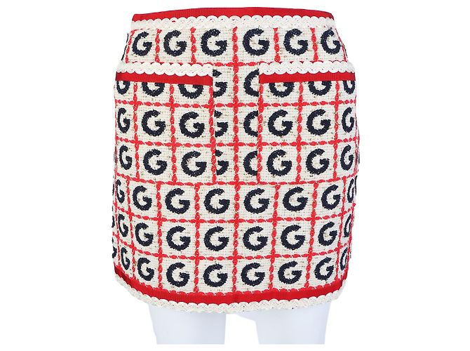 Saia de tweed Gucci Branco