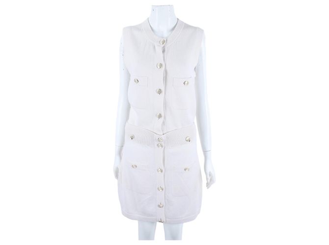 Chanel Cashmere Dress White