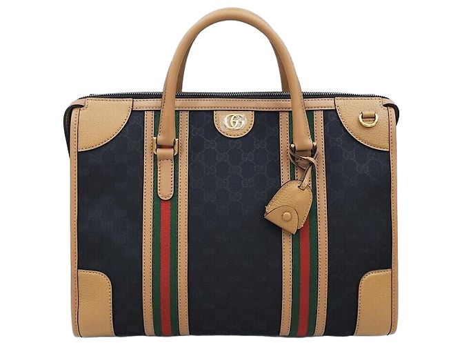 Gucci Bolsa duffle GG Supreme Bowelato em canvas Preto