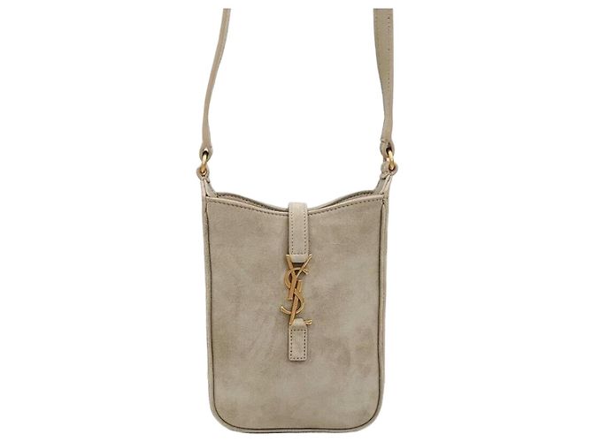 Saint Laurent Borsa a tracolla verticale in scamosciato Multicolore