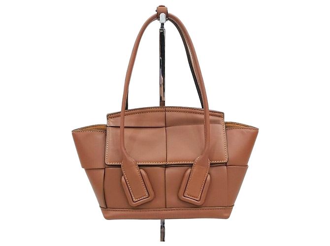 Bottega Veneta Mini Arco Leder-Tote-Bag Rot