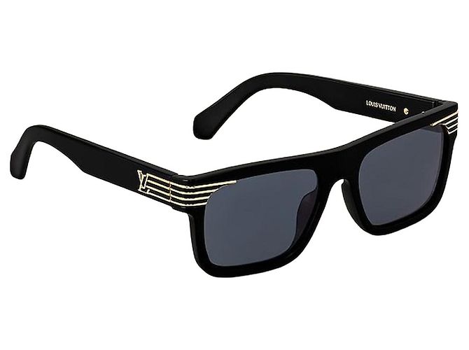 Louis Vuitton Eckige Sonnenbrille Schwarz