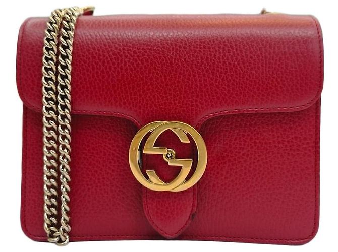 Gucci Piccola borsa a tracolla e crossbody Interlocking Red Rosso