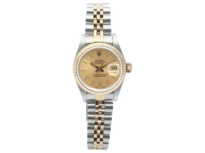 Rolex Reloj Datejust Combo Simple Classic Index para Mujer Amarillo