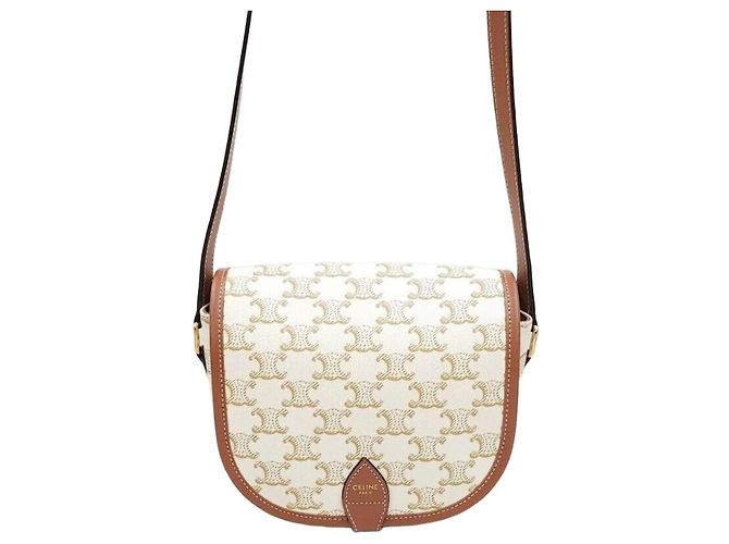 Céline Borsa Polka Medium in Tela Triomphe Argento
