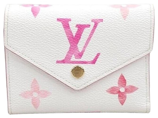 Louis Vuitton LV Giant Monogram Victorie Wallet Silvery