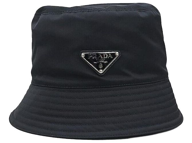 Prada Bob en nylon avec logo triangle Noir