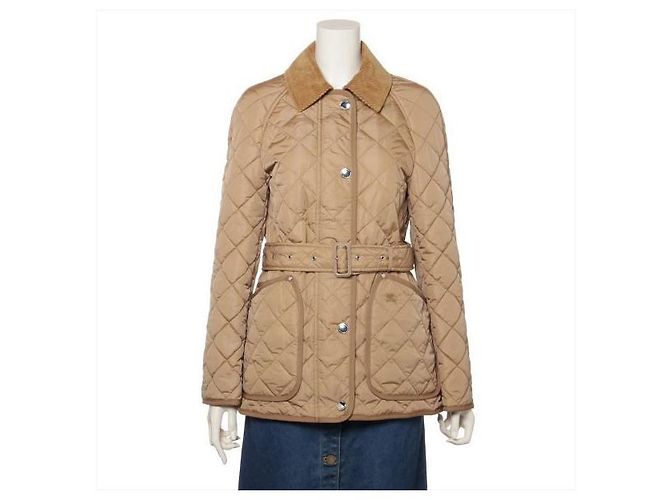 Burberry Jaqueta de nylon com acolchoado de diamante Laranja
