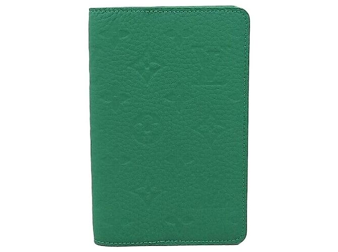 Louis Vuitton Green Monogram Leather Passport Holder