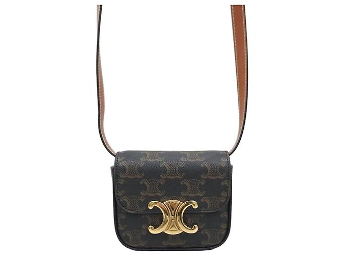 Céline Mini Claude Triomphe Canvas Multicolore 
