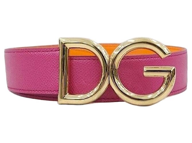 Dolce & Gabbana New DG Logo Buckle Leather Belt Silvery