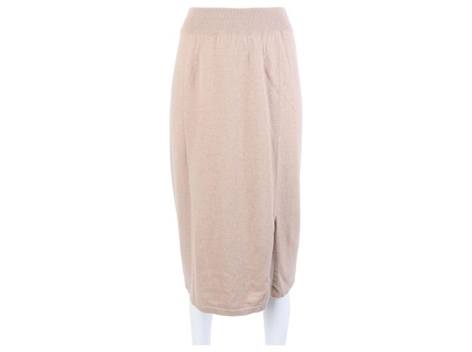 Falda de punto Hermès Castaño