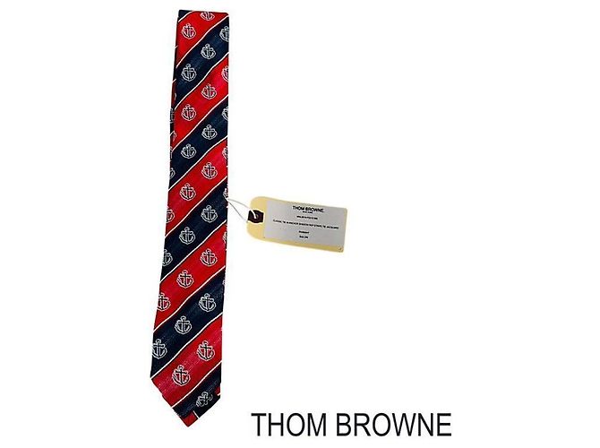 Thom Browne Anchor Jacquard Stripe Tie Multiple colors