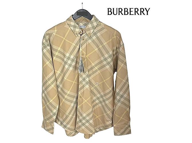 Burberry Camicia oversize in cotone a quadri da uomo Multicolore