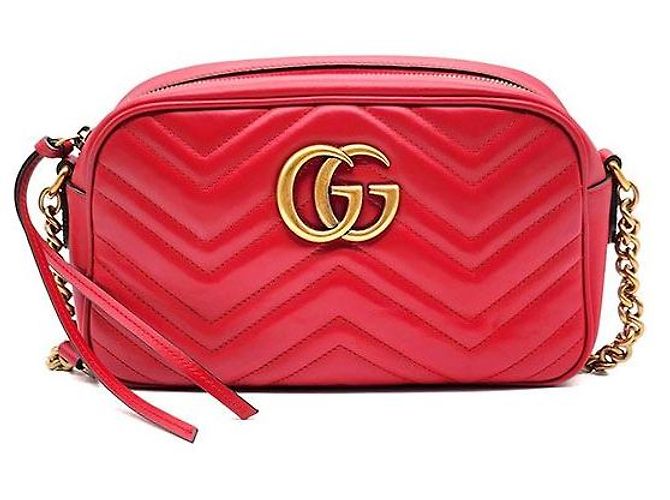 Gucci Borsa a tracolla Matelassé Marmont Rosso
