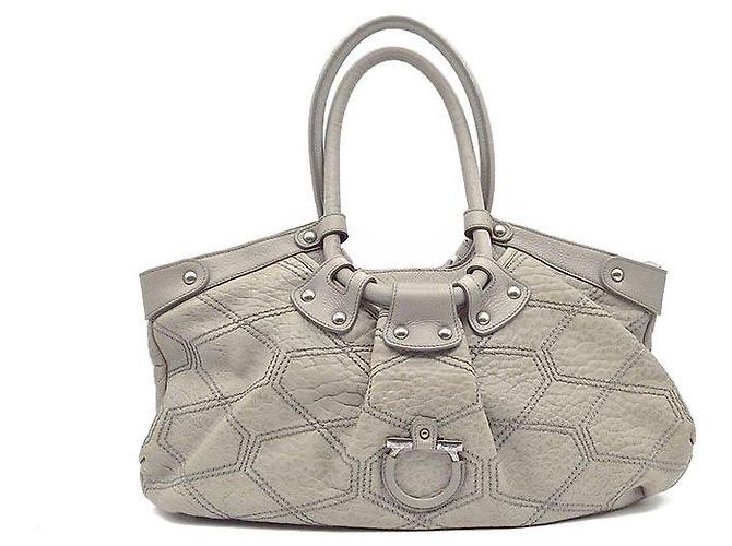 Salvatore Ferragamo Gancini Celtic Bag Brown