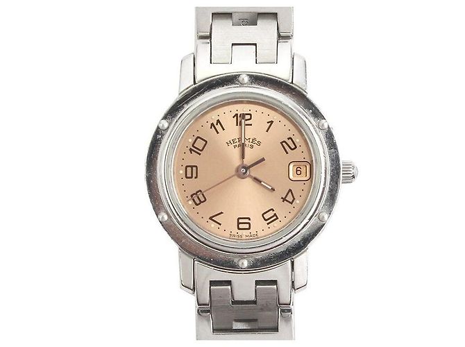 Hermès Clipper Uhr Pink 