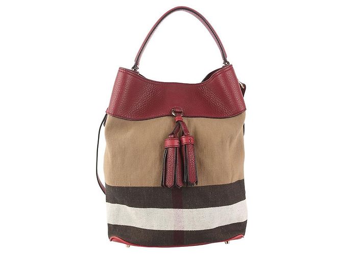 Burberry Borsa a secchiello House Check Ashby Susanna con nappa Multicolore