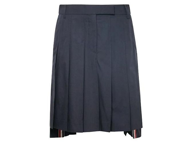 Thom Browne Saia plissada de algodão