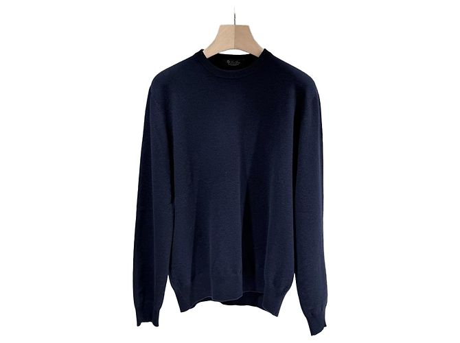 Loro Piana Strickpullover aus Babykaschmir marineblau