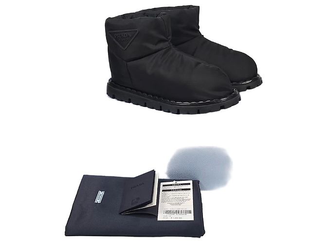 Prada Triangle Logo Nylon Booties Multiple colors