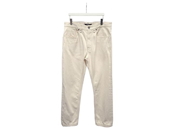 Fendi Denimhose mit weiß-cremefarbenem Logo-Patch