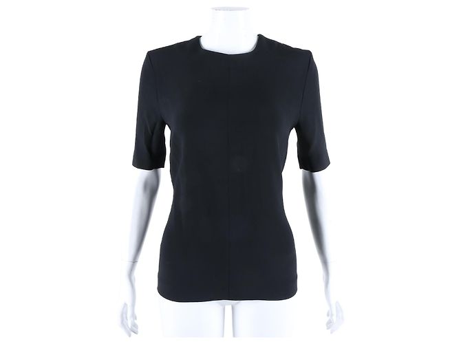 Balenciaga Kurzarm-Bluse Schwarz