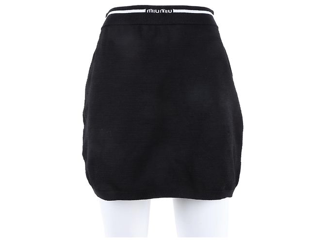 Miu Miu Strickrock Schwarz