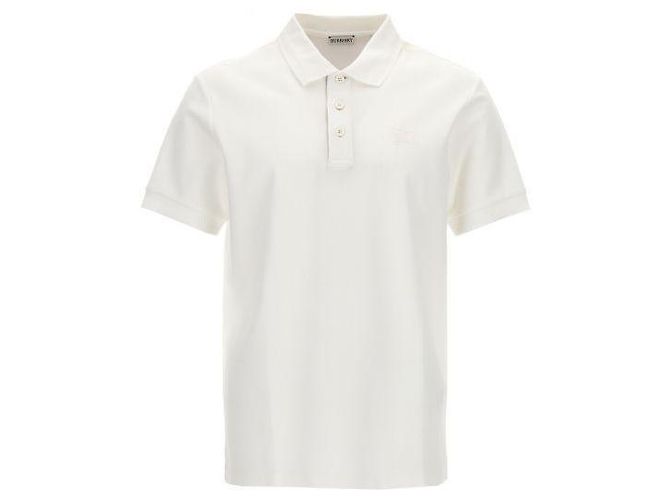 Burberry Polohemd aus Baumwolle Weiß