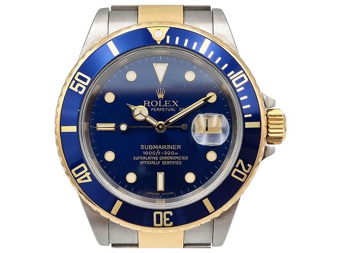Rolex Orologio Submariner Combination Blu