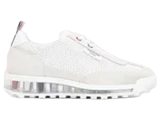 Thom Browne Tênis Tech Runner em couro de bezerro com sola transparente