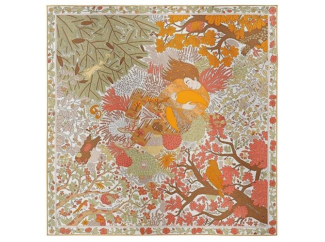 Hermès Sciarpa Dans les Bras de Selene Multicolore 