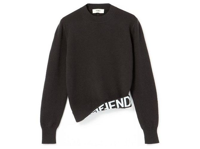 Fendi Pullover aus Kaschmir-Mischung Schwarz