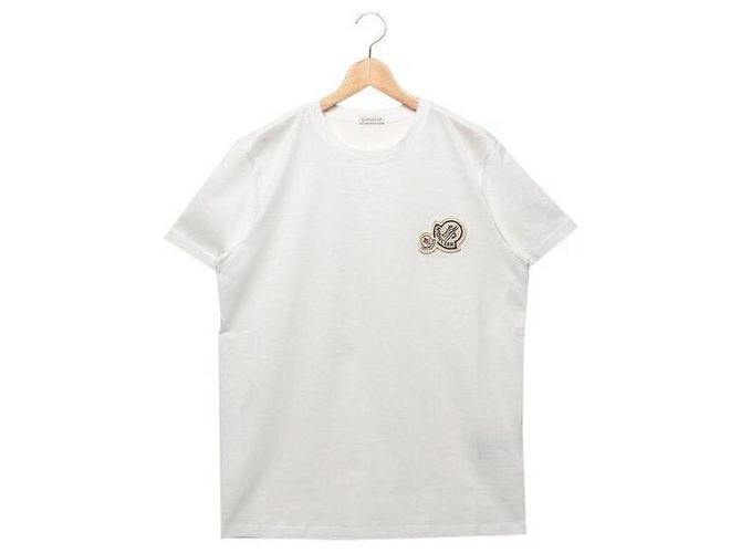 Moncler Baumwoll-T-Shirt mit doppeltem Logo-Patch