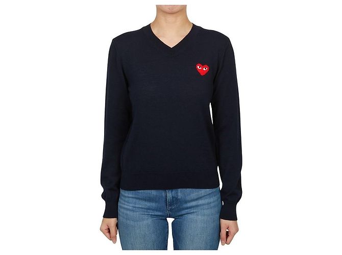 Comme Des Garcons Strickware für Damen Red Heart AZ Schwarz