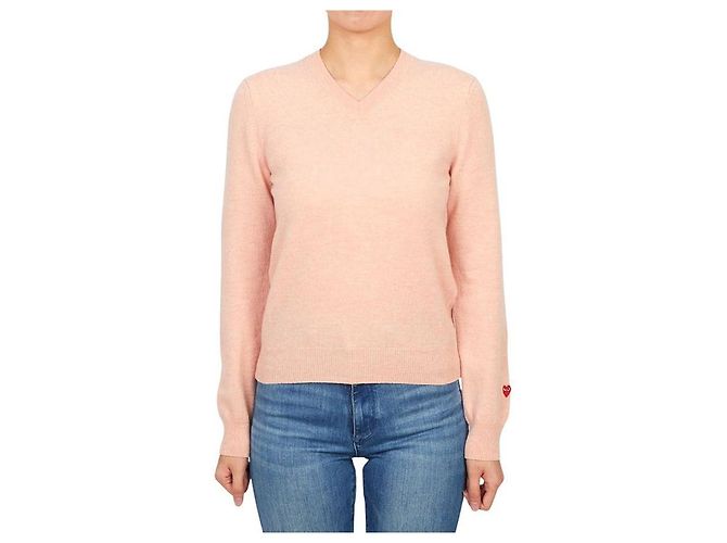 Comme Des Garcons Mini Red Wappen de Tricô para Mulher AZ Laranja