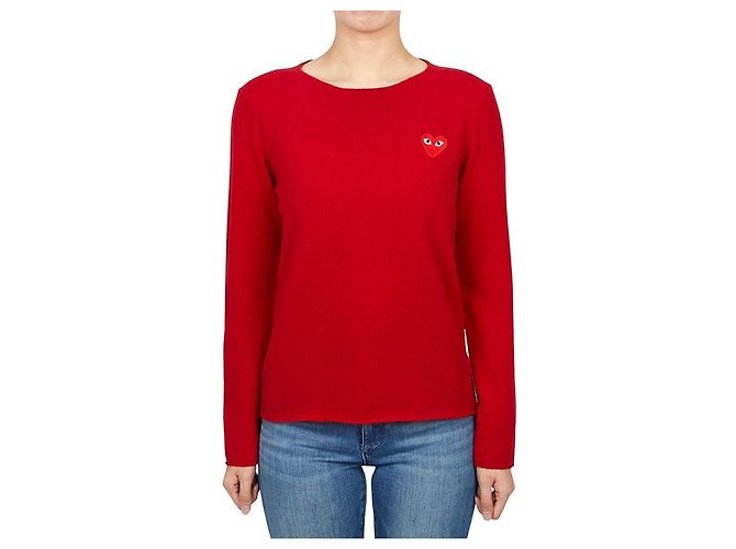 Comme Des Garcons Strickware für Damen Red Patch AZ Rot 