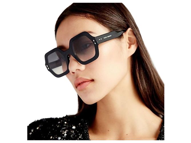 Isabel Marant Gafas de sol oversize de acetato moda mujer Naranja
