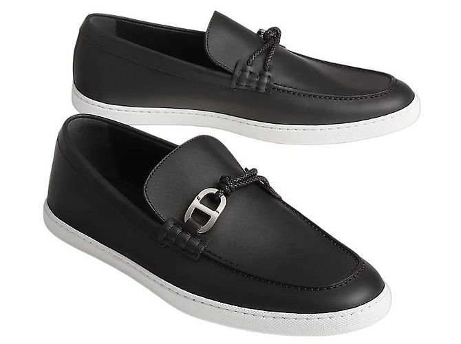 Hermès Mocasín Ignacio para hombre Noir Negro