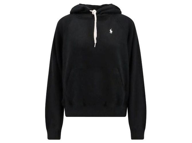 Ralph Lauren Leichter Fleece-Kapuzenpullover Schwarz