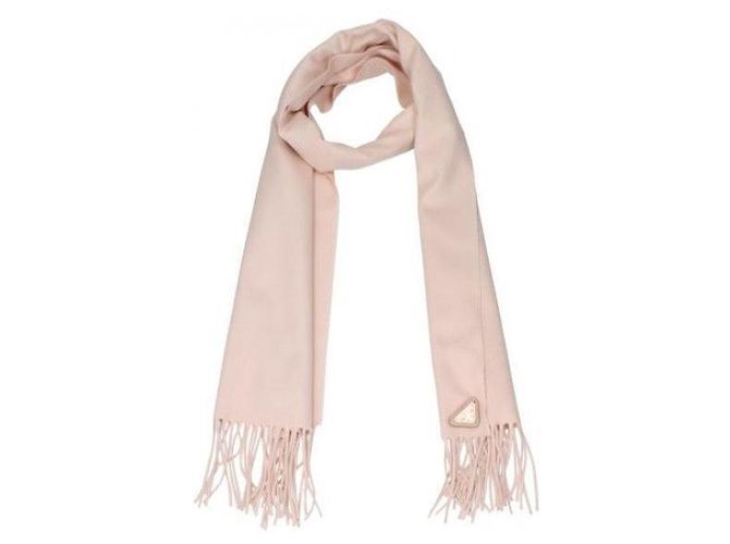 Prada Sciarpa in seta e cashmere Rosa 